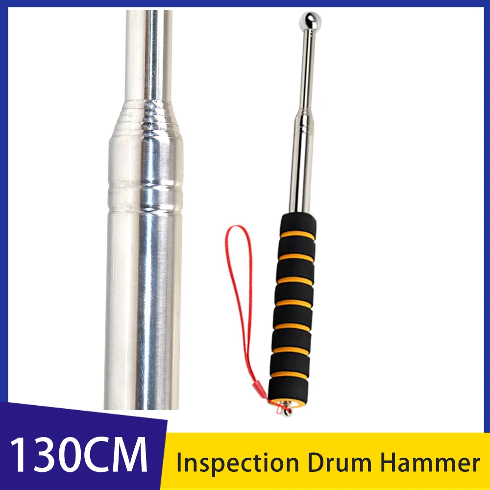 1.3M~2M Hollow Drum Hammer House Inspection Tool Hollow Drum Hammer Stainless Steel Telescopic Drum Hammer Detection Tile 2