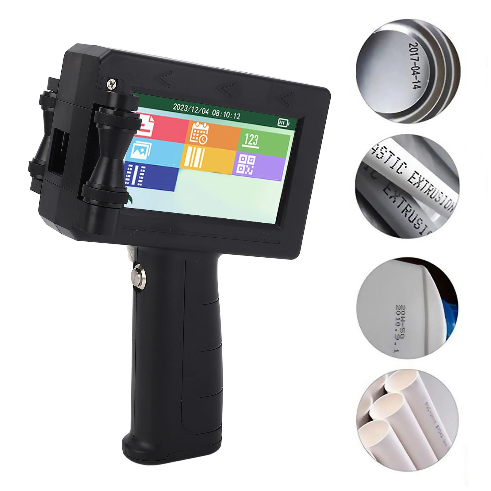 LA50 Inkjet Label Printer 12.7mm Production Date Time Batch Number Handheld Inkjet Printer Portable Handheld Printer