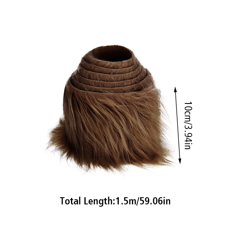 1.5M Faux Fur Ribbon Tape DIY Apparel Sewing Fluffy Trim Trimming Fabric Sewing Costume Shoes Decoration Plush Fur Stripe fur fabric