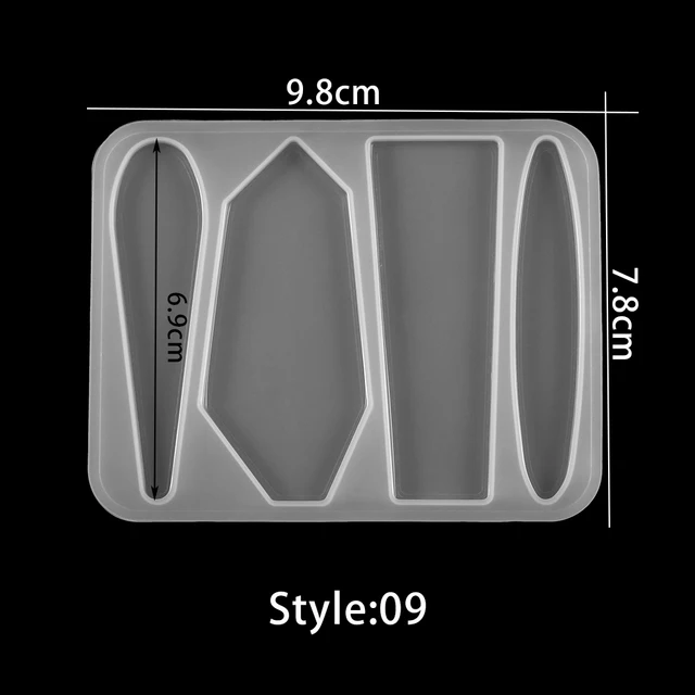 Barrettes Silicone Molds Metal Geometric Hair Clips Epoxy Resin Mold For DIY Resin Hairpin Crafts Jewelry Making Accessorires Style 9