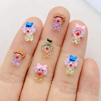 50pcs Mixed Resin Mini Cartoon Circus Clown Flatback Rhinestone Figurines Nail Art DIY Party Scrapbook Accessories Crafts 1