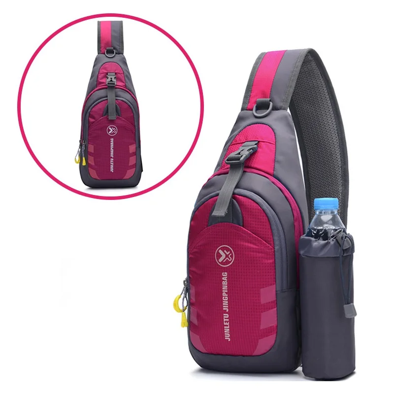 Men's Women's Outdoor Sports Jogging Bag Ultralight Waterproof Hiking Riding Cycling Chest Pack Fitness Crossbody Shoulder Bag