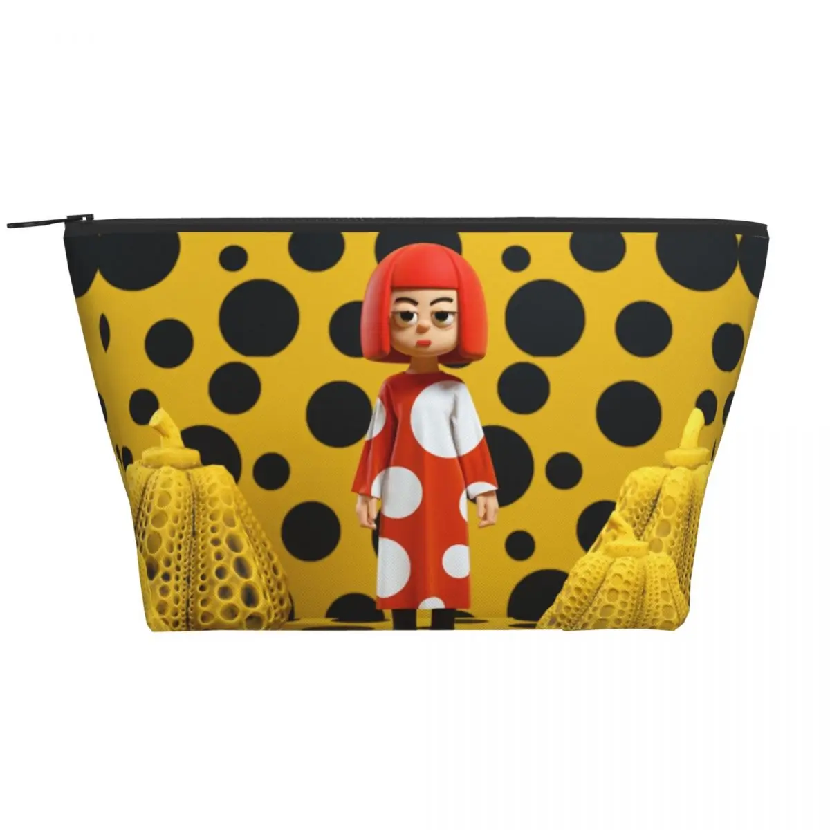 Yayoi Kusama Polka Makeup Bag Donna Travel Cosmetic Organizer Cute Pumpkin Storage Borse Da Toilette
