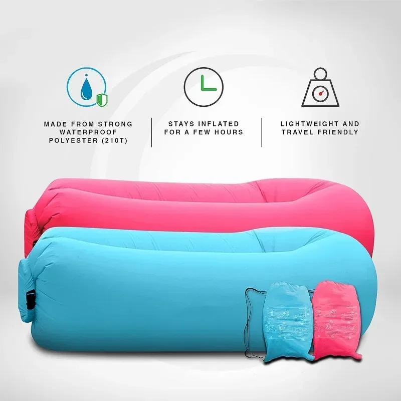 Inflatable Sofa Bed Inflatable Lounger-Air Lounger Sofa for Camping, Hiking-Inflatable Couch for Pool-Beach Chair