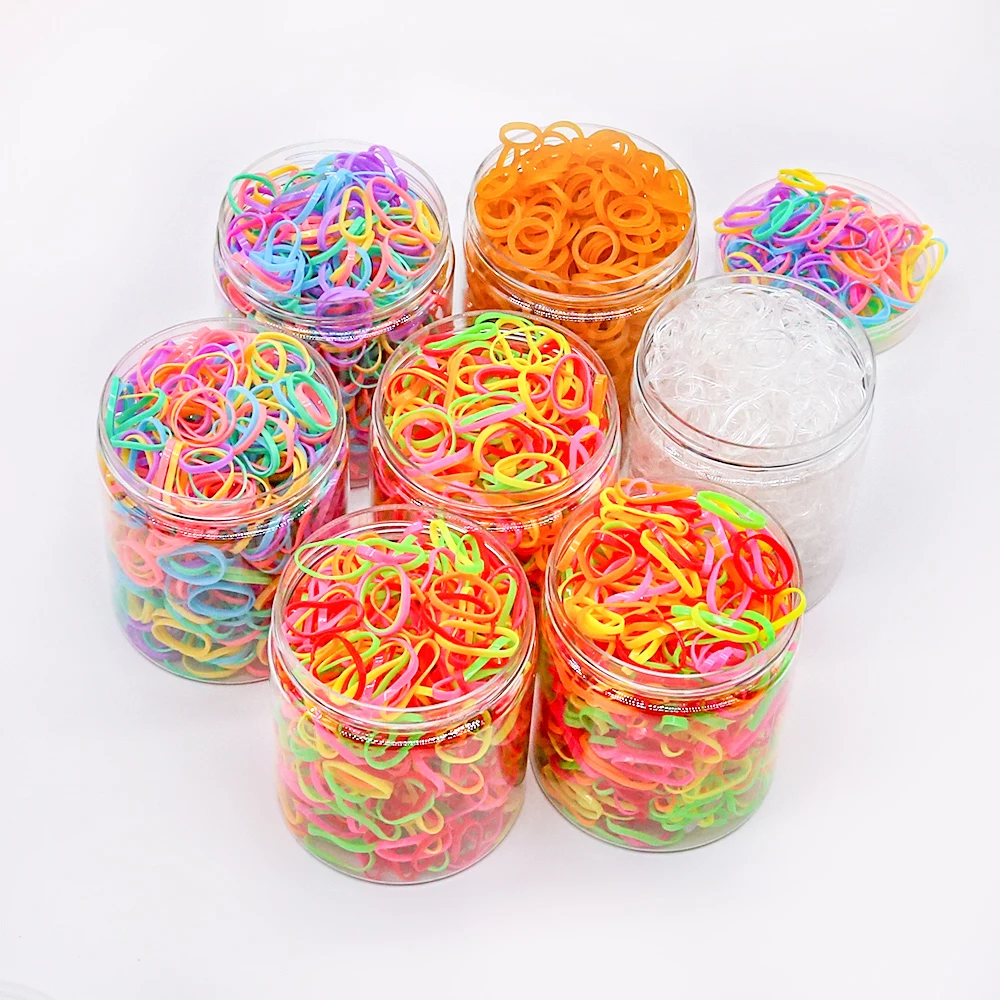 1000pcs Colorful Rubber Band MakeTopknot Bands For Dogs Hair Bows Best Rubber Latex Dog Grooming