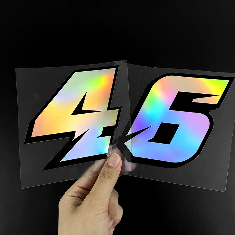 Motorcycle Stickers 1PC 0123456789 Laser Number Motorcycle Stickers Motorbike Fuel Tank Side Panels Scooter Helmet Moto Fashion Vinyl Decals Decor