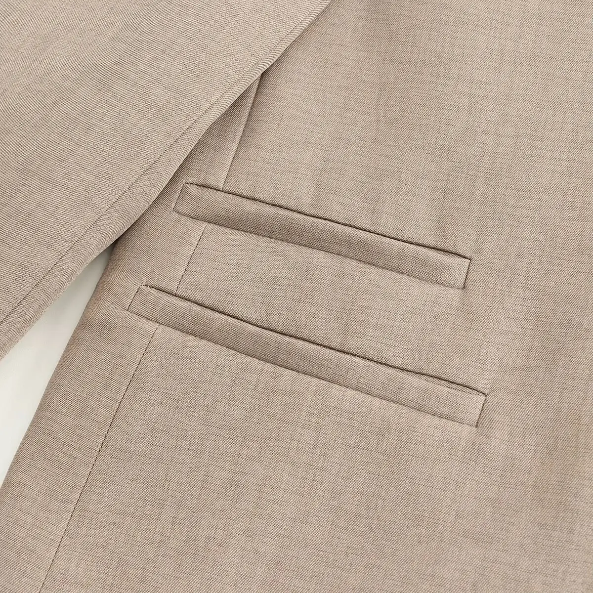 KONDALA Schicker Lässiger Mode-Blazer 2026 für Bürodamen, Streetwear-Jacke mit Knöpfen, Langarm, Beige, Elegante Damen-Oberbekleidung – Detail 6
