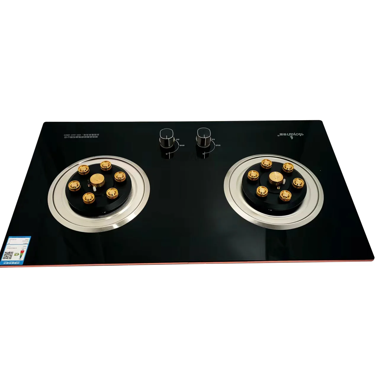 Tempered Glass 2 Burners LPG NG Gas Flippable Household Flame-out Protection Built-in Built-in Gas Stove Stovetops