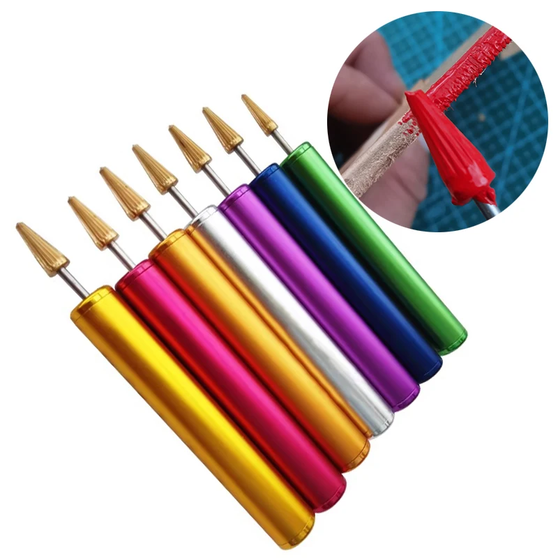 Leather Edge Dye Pen Brass Head Leather Edge Oil Pen Applicator Speedy Paint Roller Paint Craft Tools