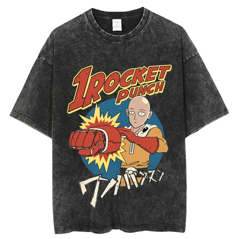 

Fashion Harajuku Casual T-Shir Anime One punch O-Neck Short Sleeves Casual Loose Man Oversized Hip Hop Unisex T-Shirt