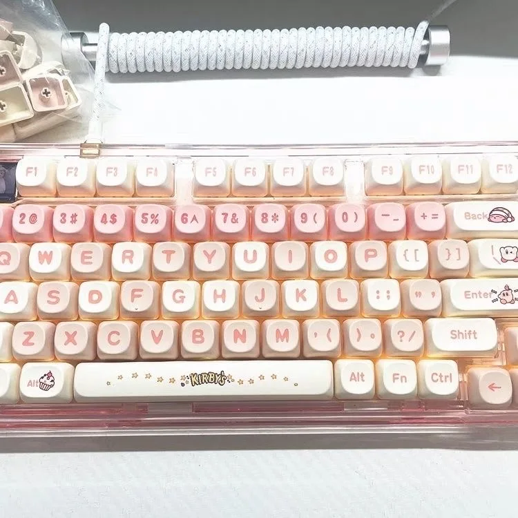 Moa-keycap Bonito dos Desenhos Animados para Teclado Mecânico Alice Keycaps Pbt Keycaps Creative Faça Você Mesmo Gift 61 87 104 108 - Imagem 5