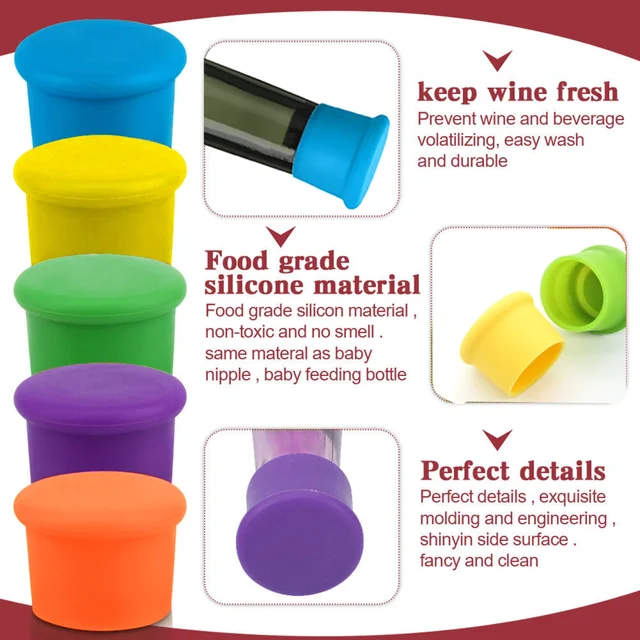 Reusable Silicone Wine Stoppers 3