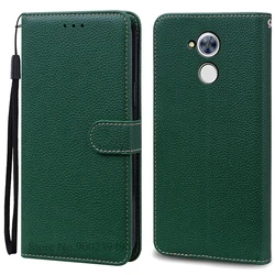 Elegant Wallet Leather Flip Case - Premium Cover and Protective Coque s for Y7 2017(Y7Prime2017) (Dark Green)