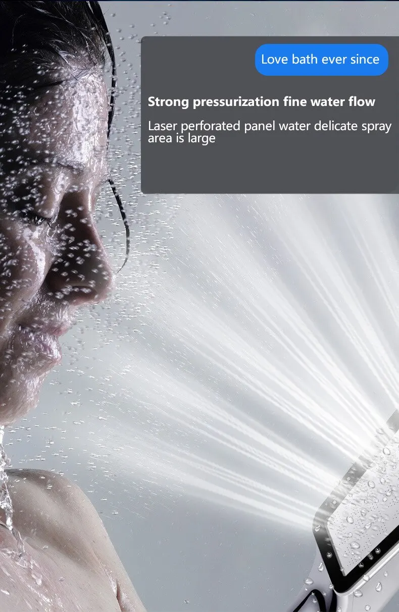 Description Picture 3 of item300-Hole Square Hand-Held Pressurized Shower Head Shower Nozzle Bath Shower Pressurized Shower Head Water-Saving Shower Head