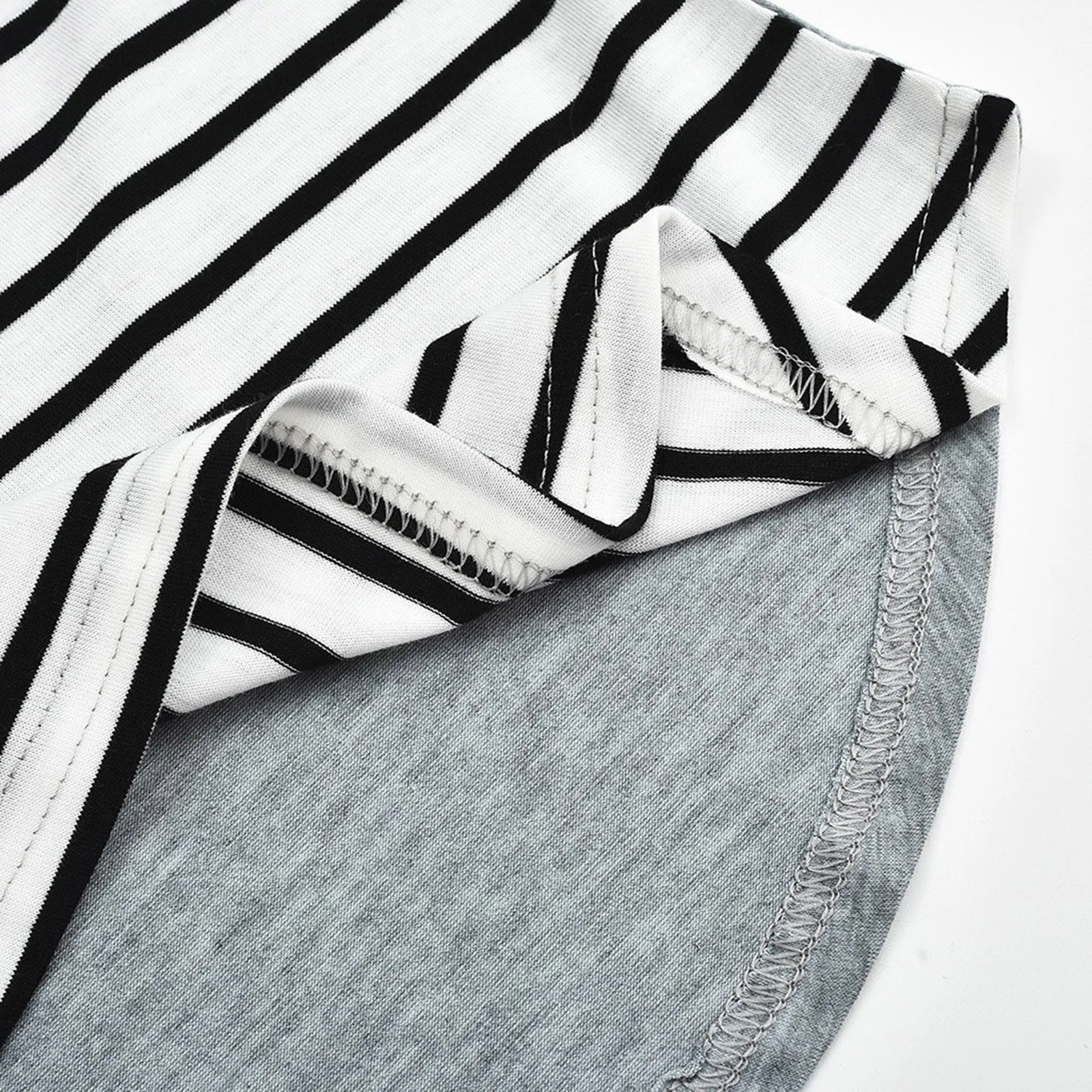 Striped Maternity Nursing Top