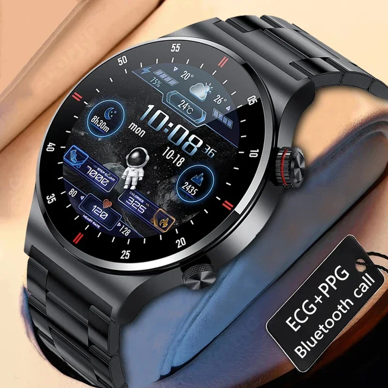 

Смарт-часы мужские водонепроницаемые с поддержкой Bluetooth, звонков, мониторинга здоровья и сна