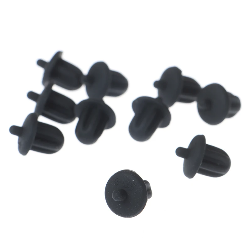 10pcs Black Rubber 6.35mm Audio Jack PC DVD Microphone Socket Dust Cover