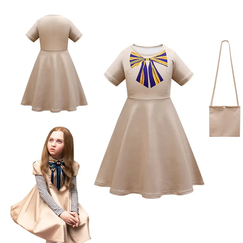 3 Anime Megan Cosplay Kotuum Meisjes M3Gan Film Orribile Bambini Cos Jurk Uniform Girls Dress Halloween Kostuum Vrouwen Dress-Bag