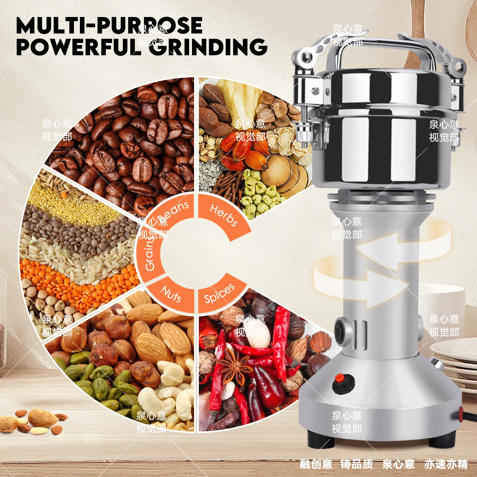 800G Spice Grinder Grain Herb Spices Mill Coffee Grinder Machine Swing Type  Grains Grinder Medicine Wheat Mixer Dry Food Grinder - AliExpress