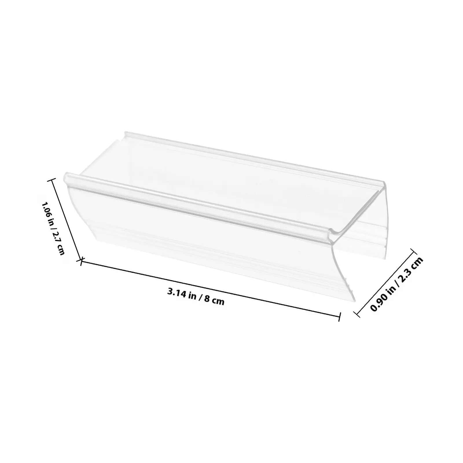 6Pcs 가격 라벨 홀더 슬롯 아크릴 내마모성 안정적인 표시 디스플레이 스탠드 소매점 선반 가격표 표시 홀더