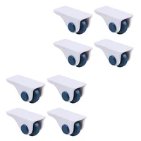 8 Pcs Adhesive Roller Storage Case Caster Bins with Brake Self-adhesive Sticky Casters The Hips Wheels 2
