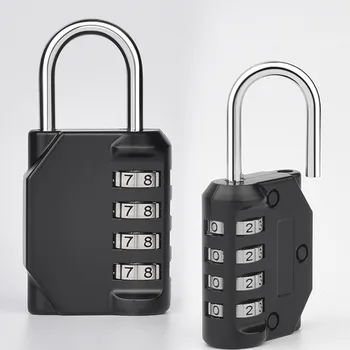 1pc Combination Lock Resettable 4 Digit Padlock with Combination Waterproof Duty Combination Padlock Outdoor Indoor 1