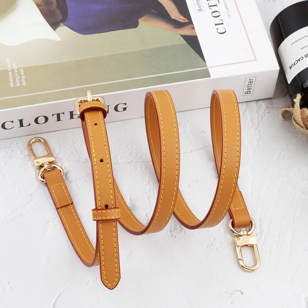 Echtes Leder Taschengurt Ersatz für Damen Tasche Umhängetasche Handtasche Lange verstellbare Schultergurte DIY Taschenzubehör – Detail 8