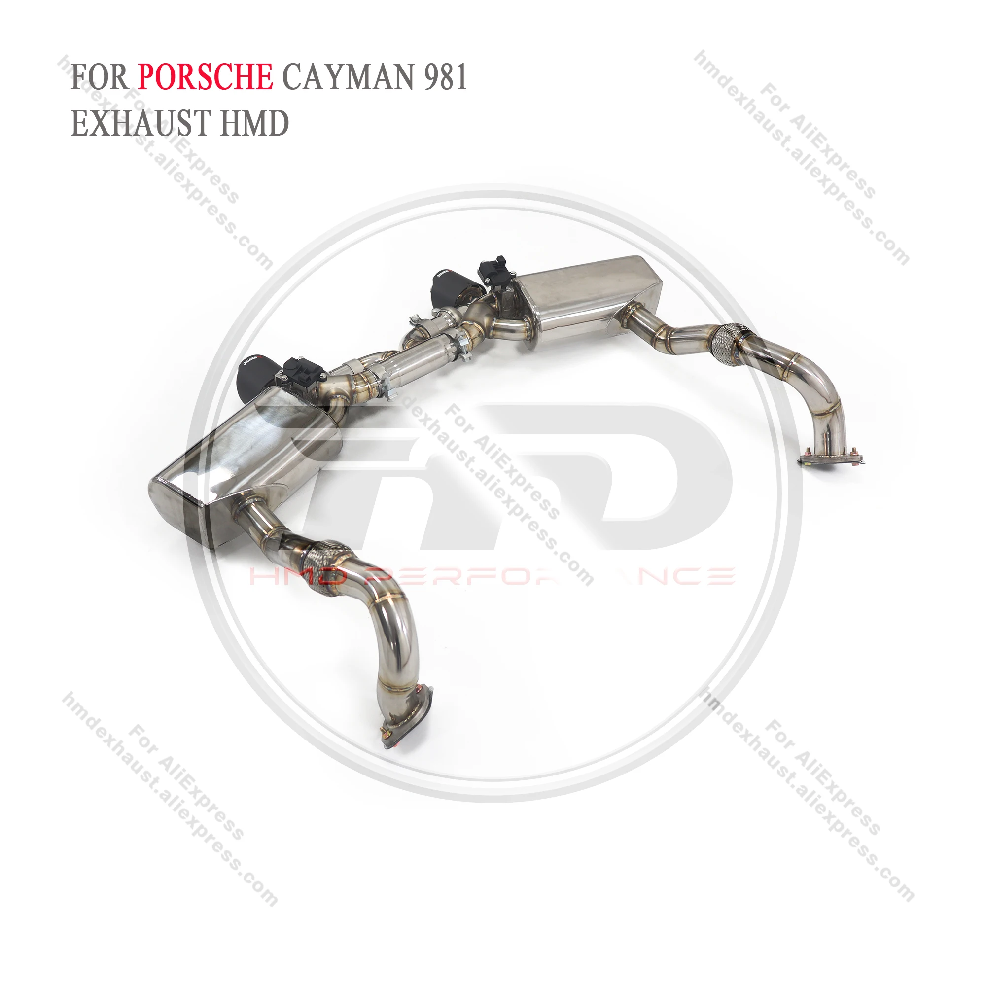 

HMD Exhaust System Stainless Steel Performance Catback for Porsche Cayman Boxster 981 With GT4 Style Diffuser Muffler With Valve