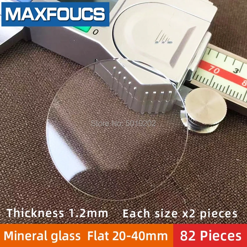 sourcing map 20mm Diamètre Verre de Montre Saphir Cristal Lentille Rond Plat 1mm Épaisseur Remplacement Pièces pour Horloger Réparation Transparent