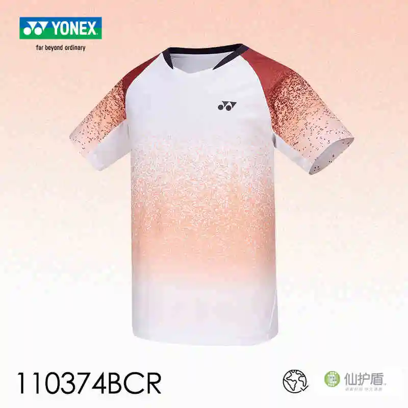 New Yonex Badminton Suit Men's and Women's Antibacterial Quick-drying Competition Suit T-shirt Short-sleeved Top
