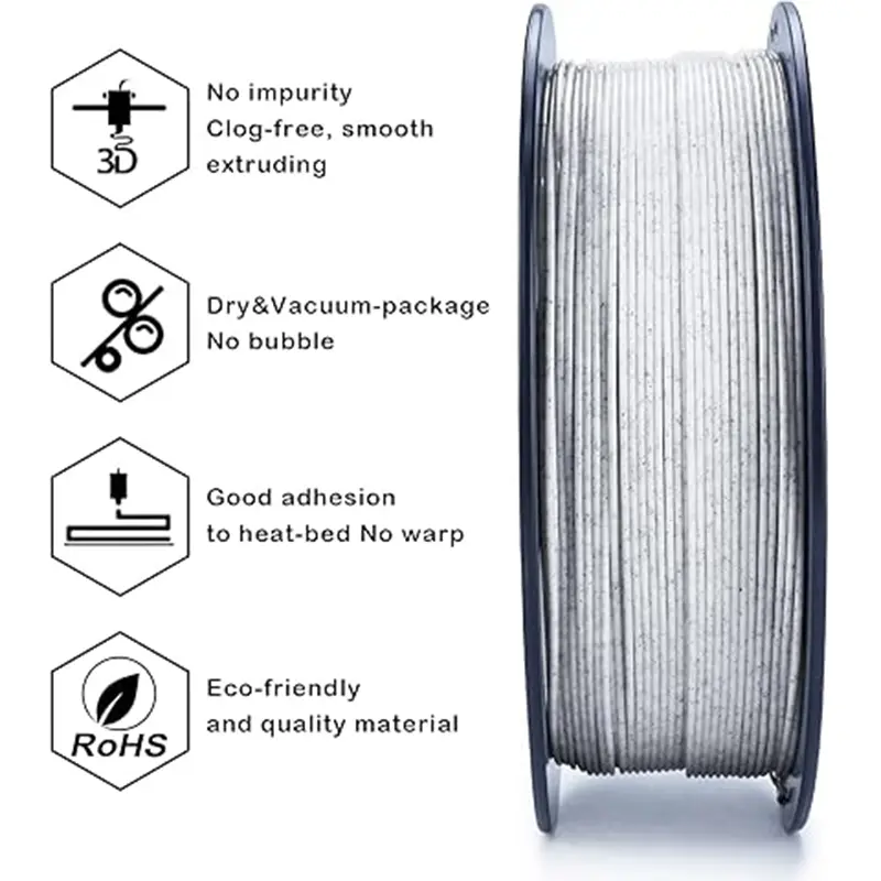 PLA Marble 3D Printer Filament 1.75mm PLA Marble 3d Printing Stone Like Material 250g 500g 1Kg image 4