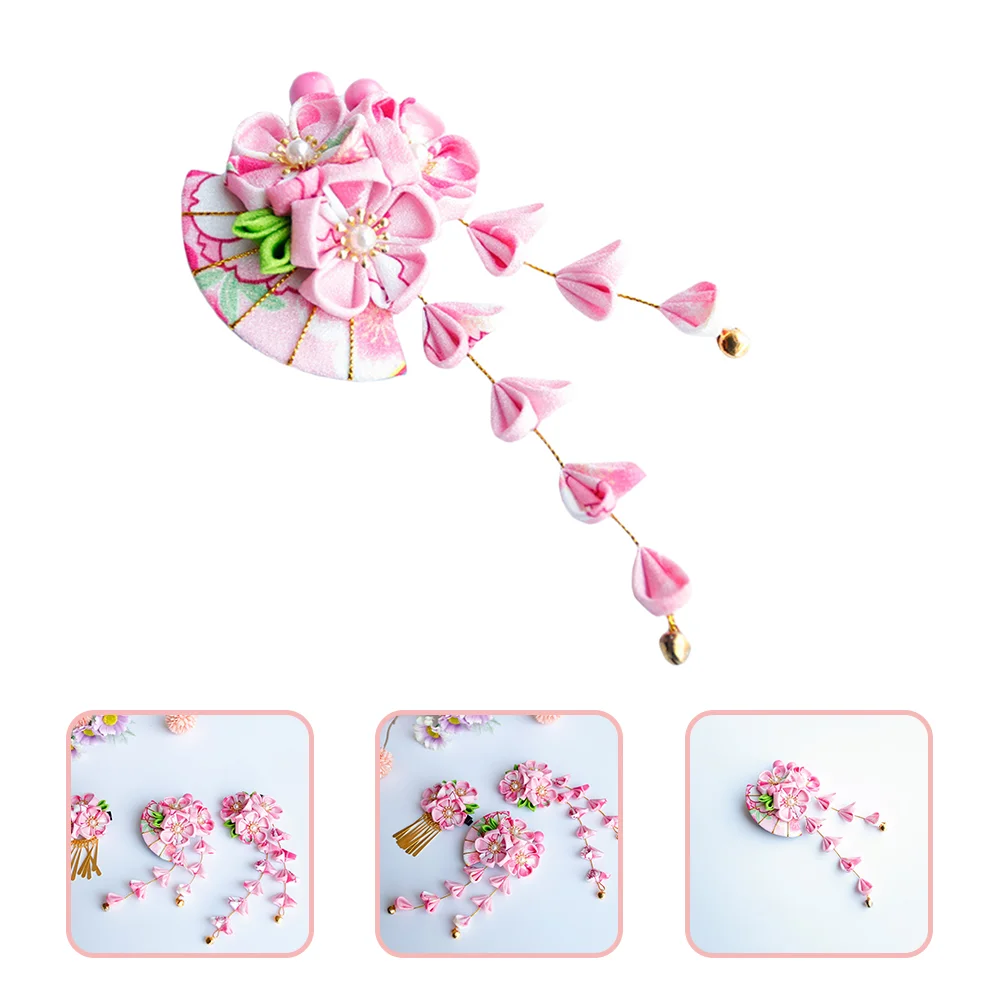 Japanese  Style Hairpin Flower Tassel Hair Pins Kimono Hair Accessories for Women