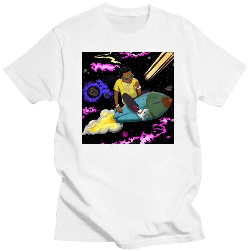 Decollo L'Ultimo Album Rocket Tour T-Shirt-Mens Medium M - Migos