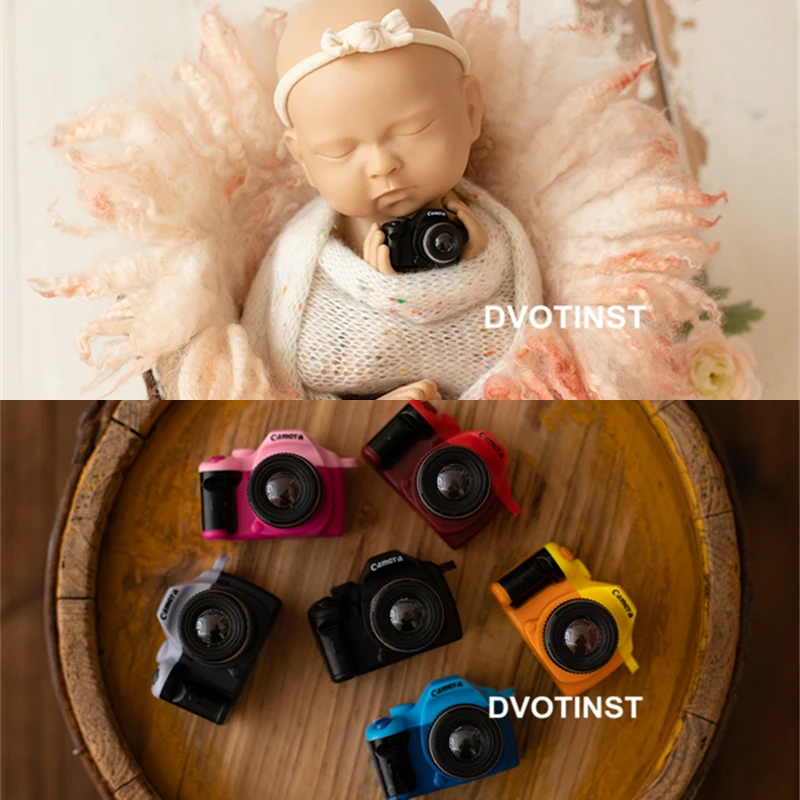 Dvotinst Newborn Photography Props Baby Mini Camera SLR Cameras for Bebe Fotografia Studio Shooting Photo Prop Accessories newborn photography props studio shooting photo prop accessories baby mini camera slr cameras for bebe fotografia picture diy