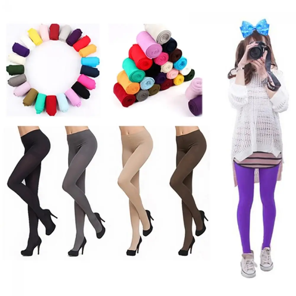 Women Tights Opaque Pantyhose 120D Seamless Winter Warm Nylon Stockings