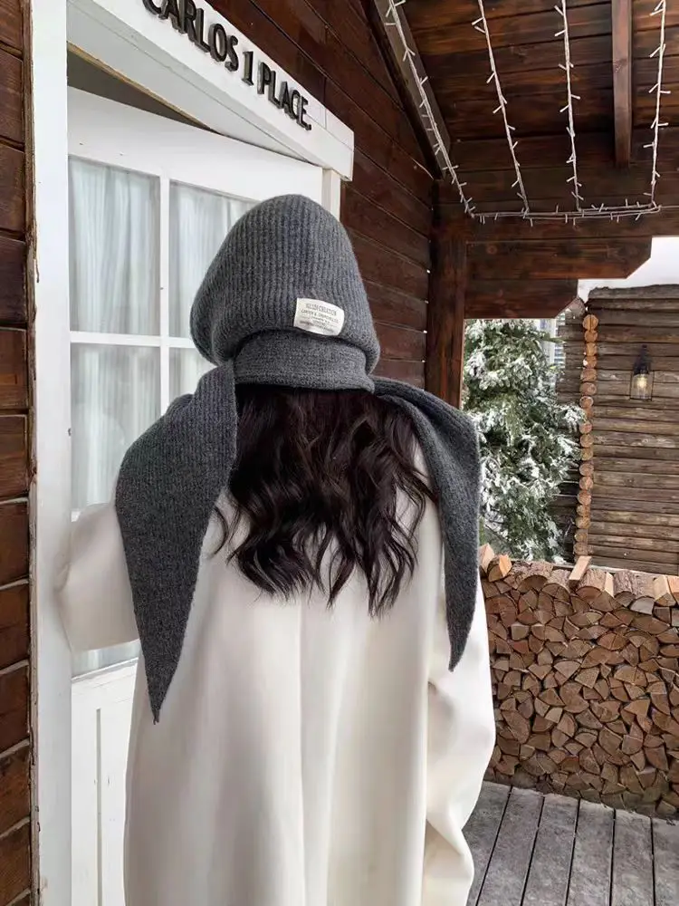 Large bow tie hoodie - black