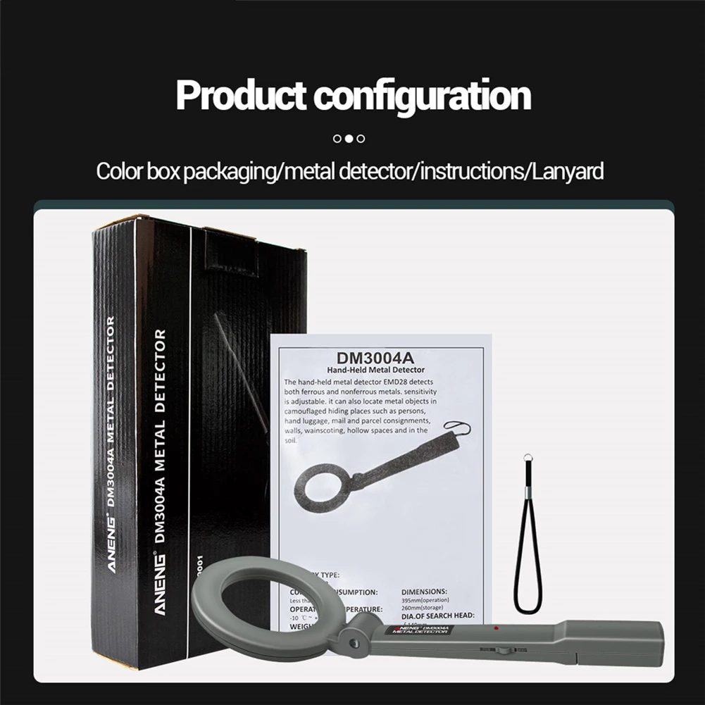 Metal Detector Handheld Safety Scanner Security Checker Instrument for Airport