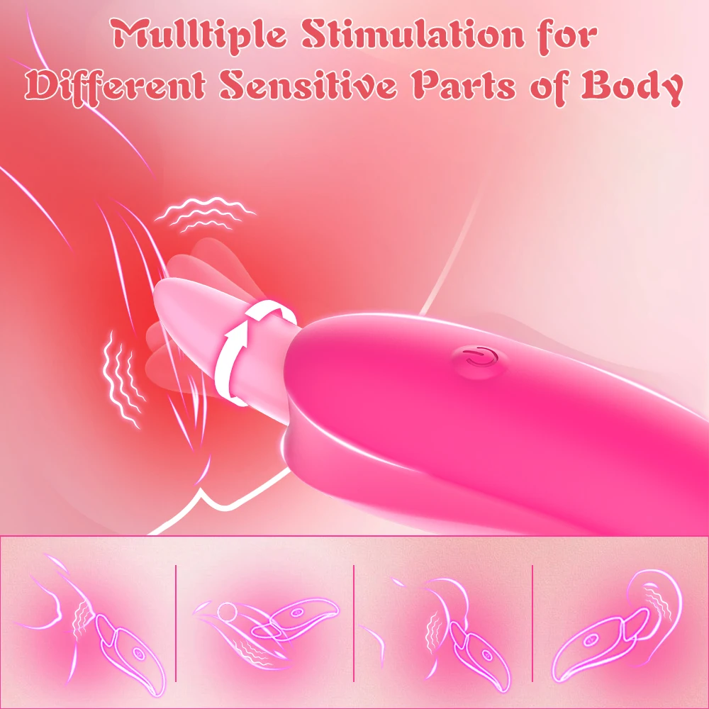 Tongue Licking Clitoris Stimulator for Women Clit Nipples Vibrator Female Masturbator Blowjob Simulation Sex Toy for Couple Game