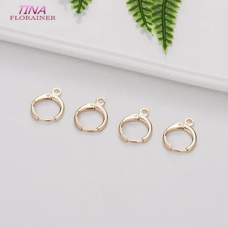 10PCS 14k reales gold überzogene runde ohrring haken haken für diy ohrring zubehör schmuck machen lieferungen