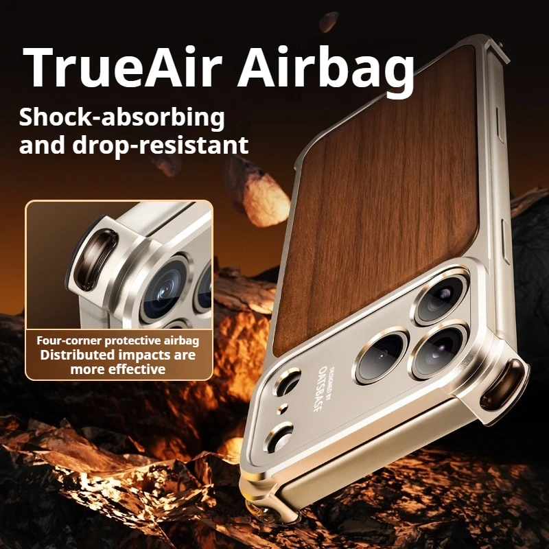 Oatsbasf Solid Wooden Phone Case with Magsafe and Shockproof Protection