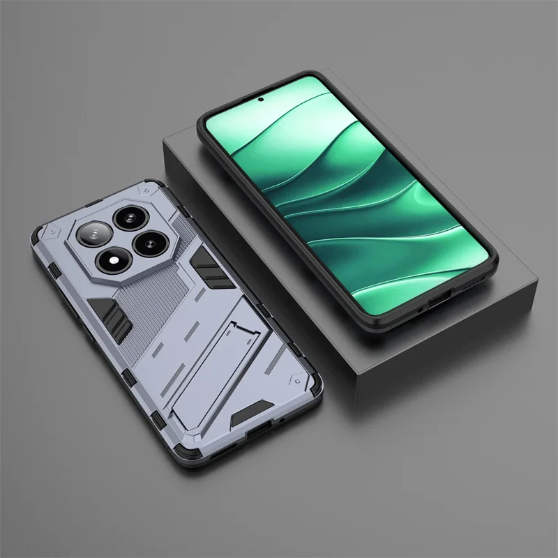 Armor Protective Phone Case with Magnetic Holder Stand and Hard PC Back Cover