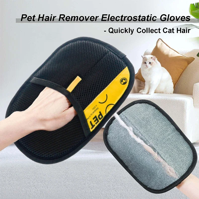 2-in-1 Pet Hair Remover Gloves 4