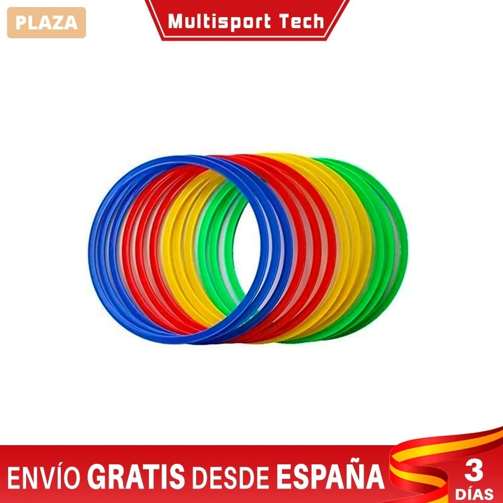 Set 12 Flexibles 50 cm, Juventud 3X Rojo Azul Verde Amarillo, 45 cm aros entrenar futbol deporte CANNON|Aros para deportes| - AliExpress