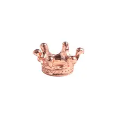 Miniature Metallic Crown Ornaments for Dollhouse Decoration - Silver, Golden, Bronze (Rose gold - style 2)