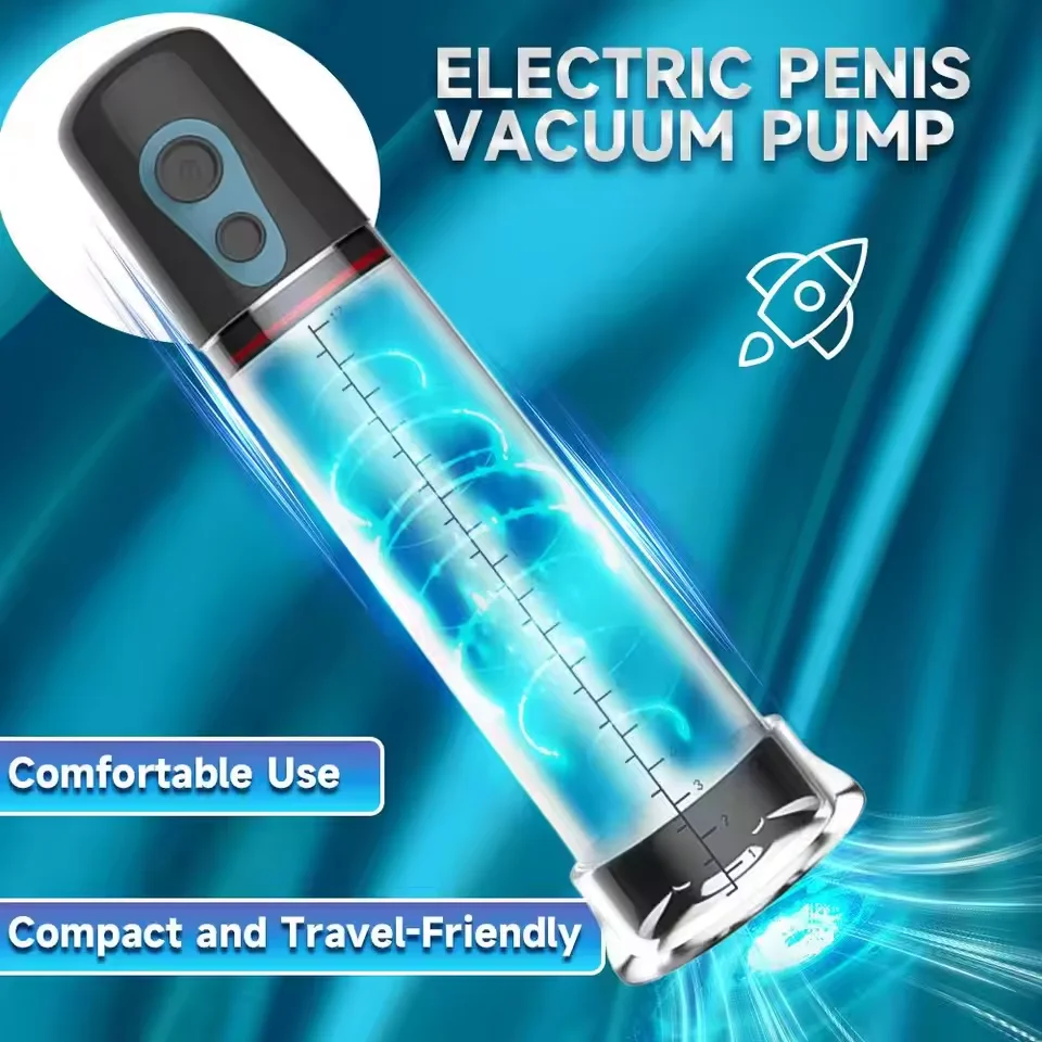 Automatic Electric Penis Pump Male Penis Enlargement Extender Portable Vacuum Suction Glans Trainer Masturbator Sex Toys for Men