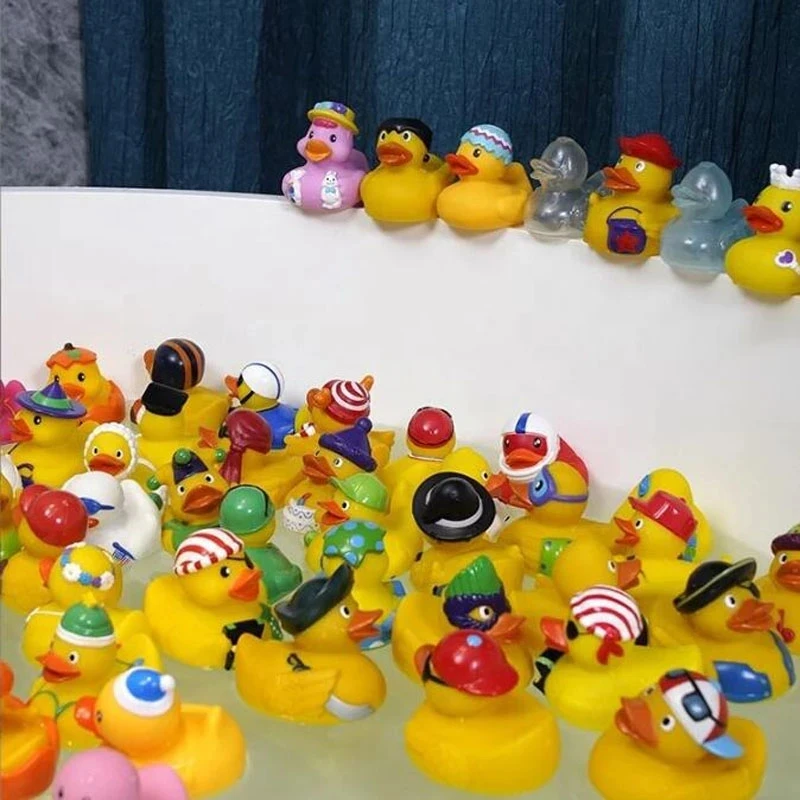 NEW Rubber Duck Kids And Toddler Toy Duck Baby Bath Toys Summer Beach Shower Game Toy Birthday Gift For Children 2
