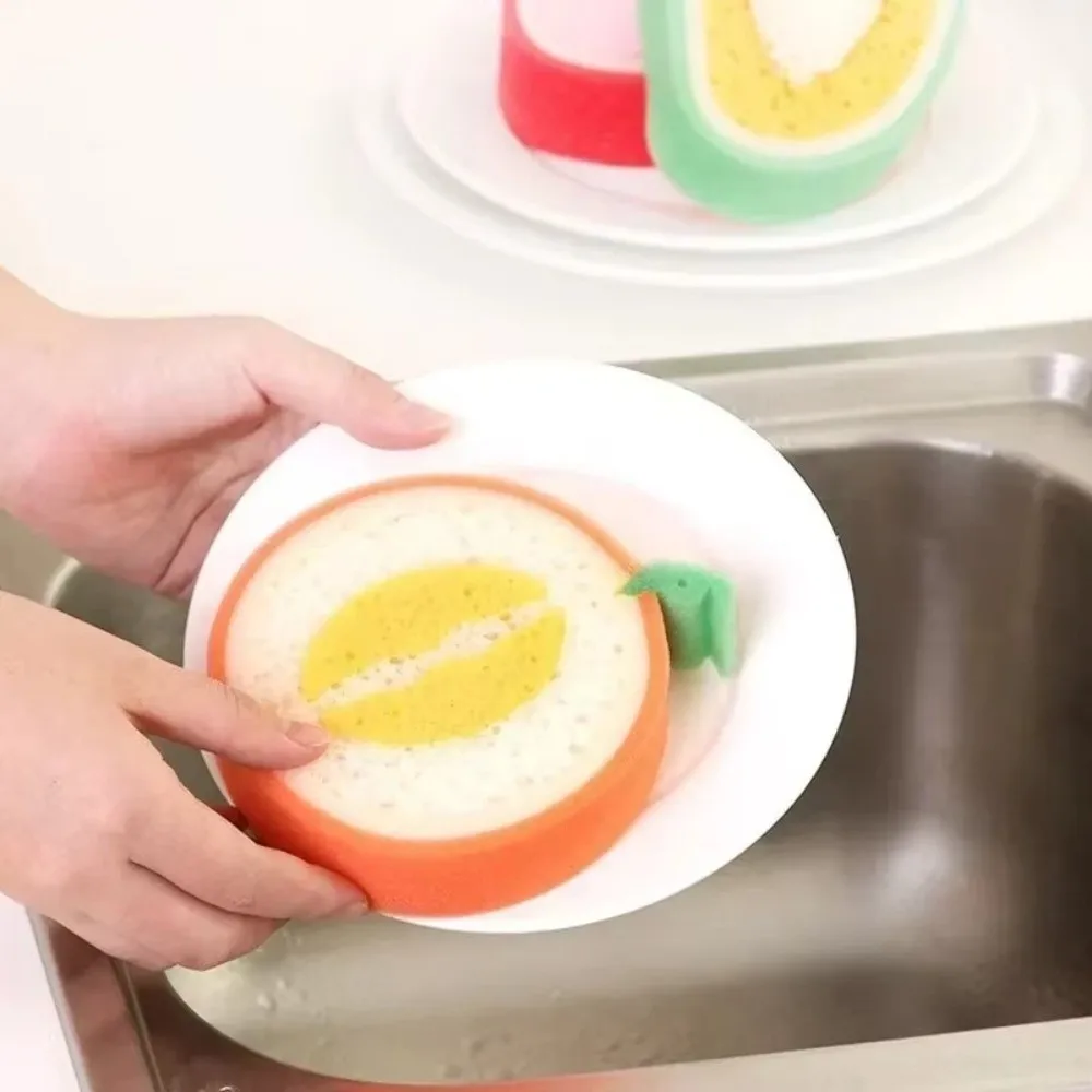Soft Sponge Kitchen Cleaner Fruit Shaped Scrub