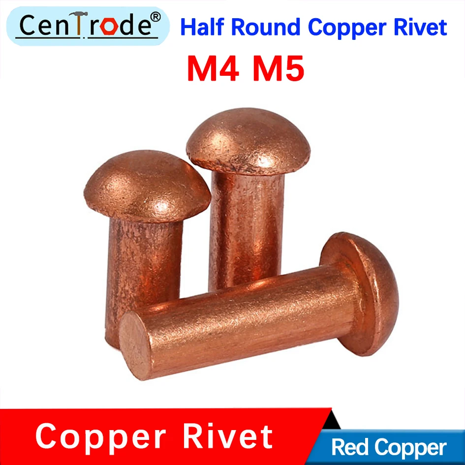 GB867-86 Semi-round Head Copper Rivet Copper Nail Solid Rivet Semi ...