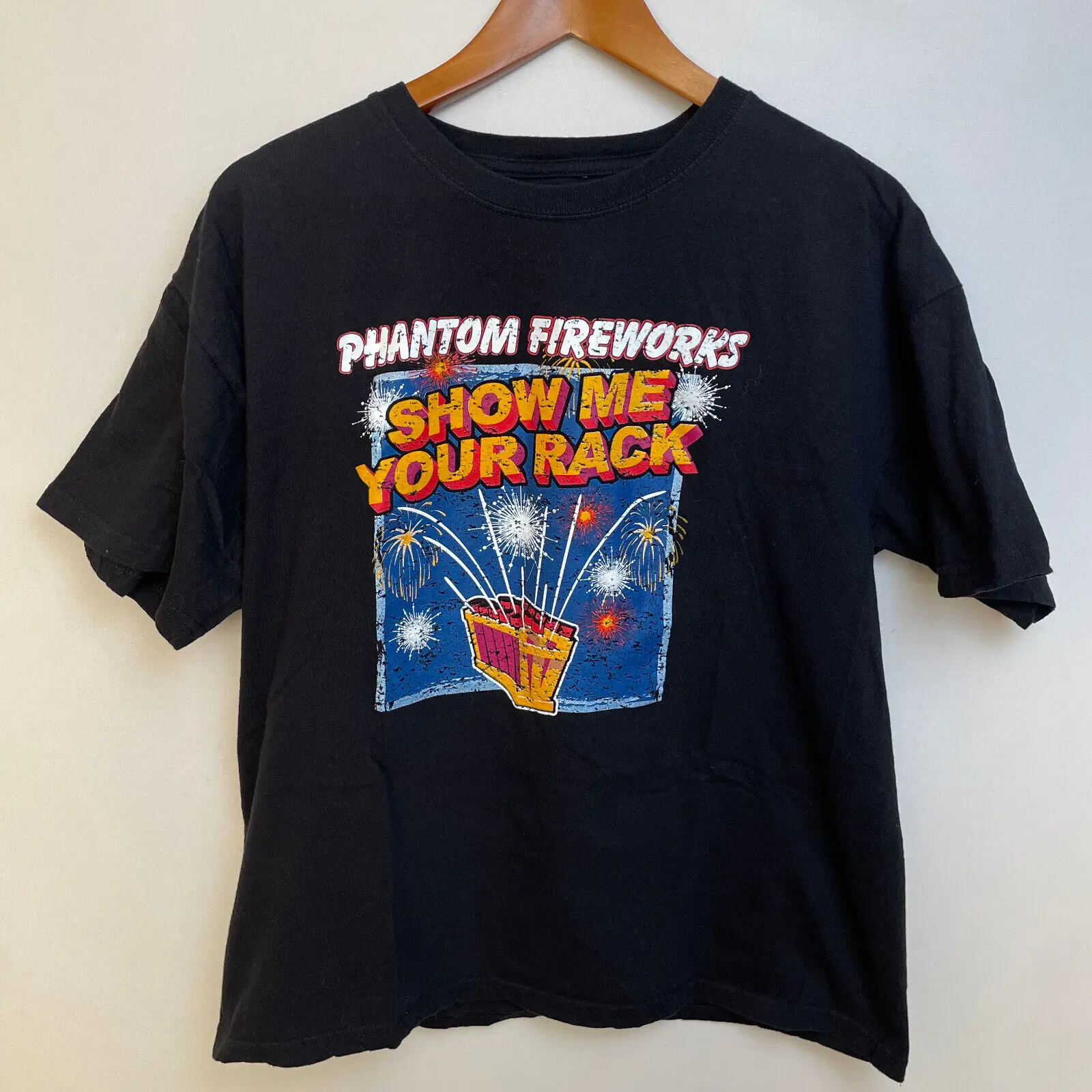 Maglietta Per Dipendenti Phantom Fireworks Show Me Your Rack Taglia Adulto M Nero