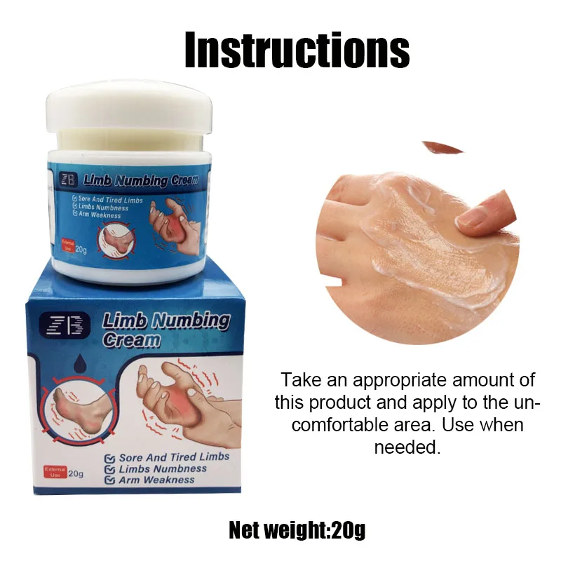 ZB Limb Numbing Cream Muscle Cramps Finger Feet Numbness Joint Discomfort Relieve Wind Cold Damp Heat Health Care Ointment pain relief cream,skin care ointment,knee pain relief cream